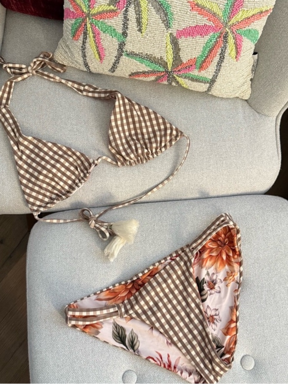 Maaji Gingham Floral Bikini Small